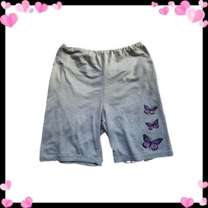 ♠️10/$10♠️ Gray Shorts with Purple Butterfly Design